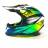 Мотошлем FS-610 Fiber WYLS (Glossy black green, M)