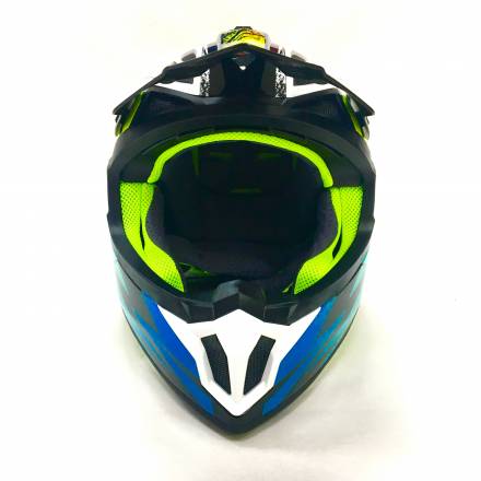 Мотошлем FS-610 Fiber WYLS (Glossy black green, M)