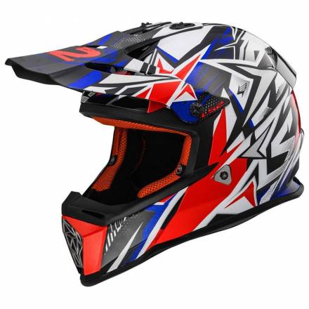 MX437 FAST MINI STRONG   LS2 Шлем MX437 FAST MINI STRONG (бело-красно-синий, XXL)